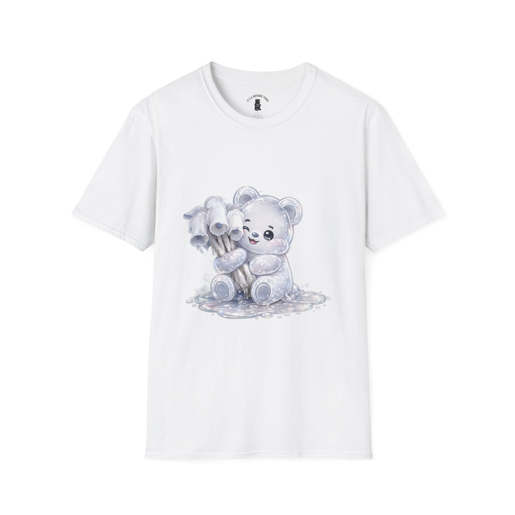 Special Ghost Pipe Mushroom Cluster, White Oozy Bear Gummy Friend- Graphic Shirt