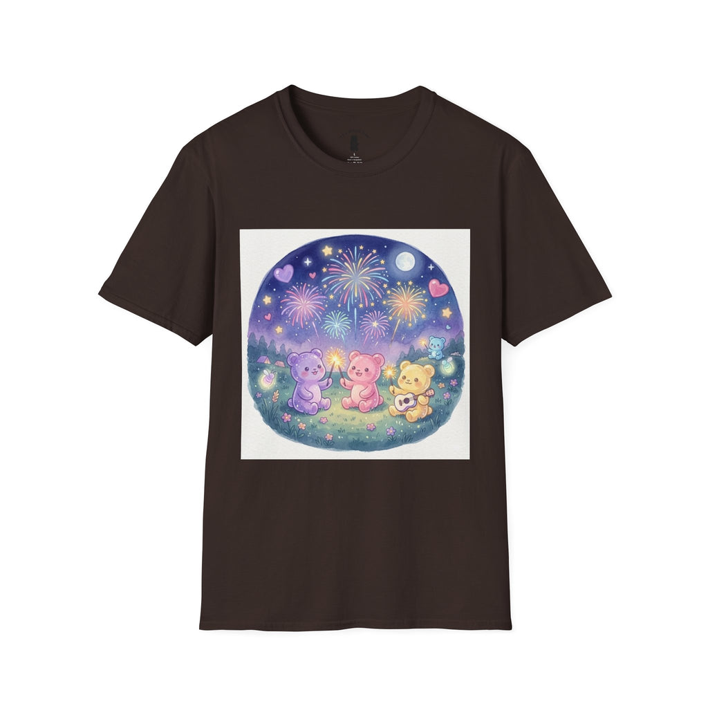 Firework wonder, Gooey Gummy bear Friends- Kawaii Graphic T-Shirt