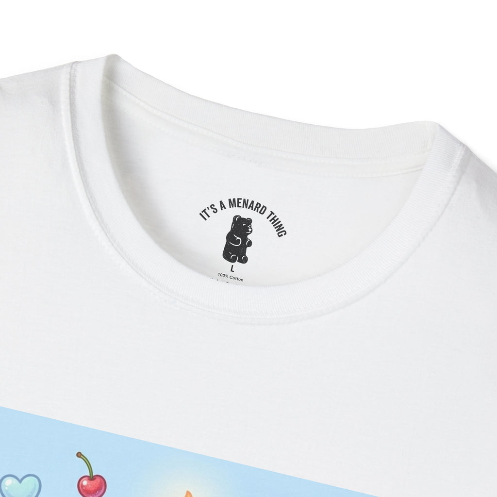 Cute Angel Food Cake, White Gooey Gummy Bear — Kawaii Graphic Tee