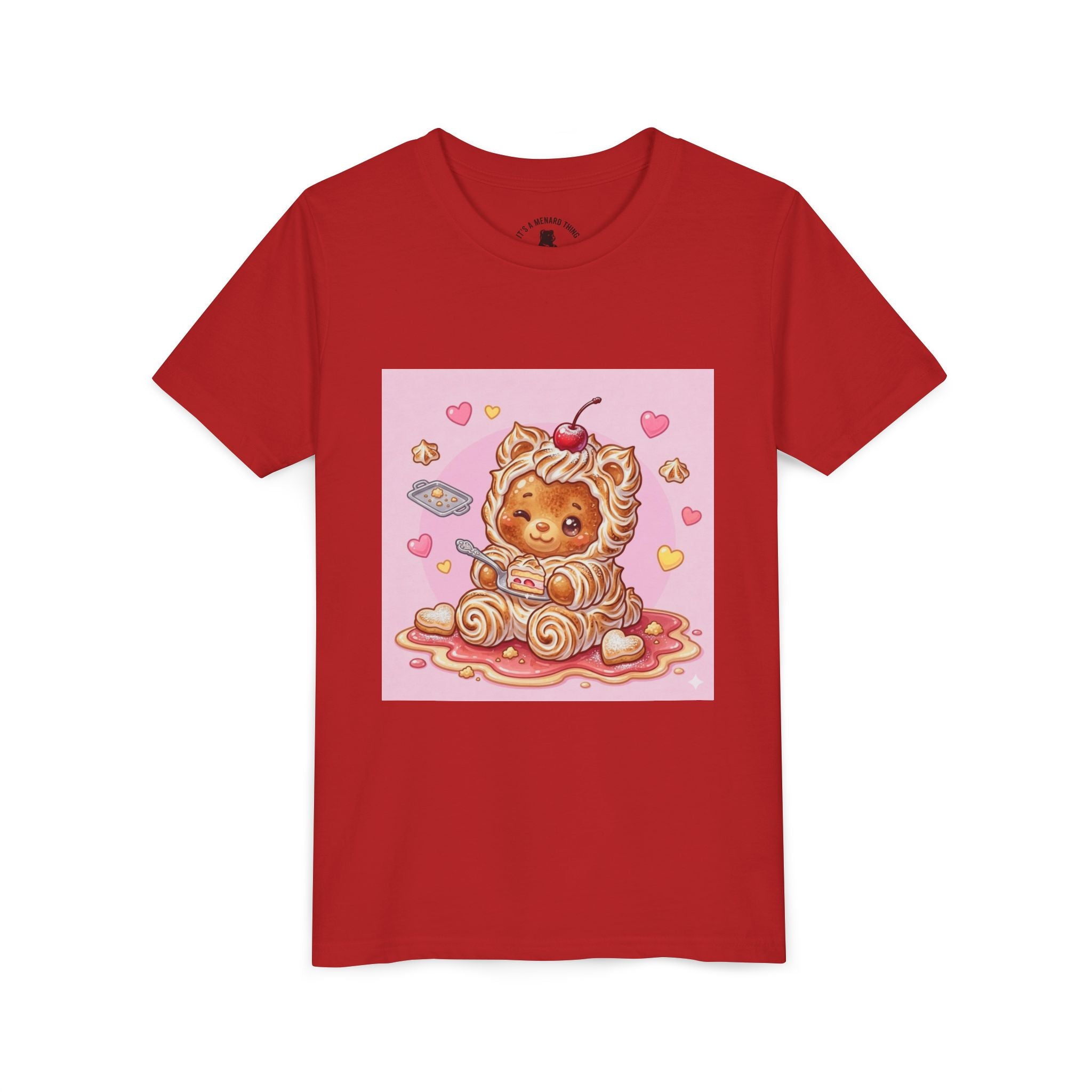 Kawaii Baked Alaska Dessert Gooey Gummy Bear- Kids Tee
