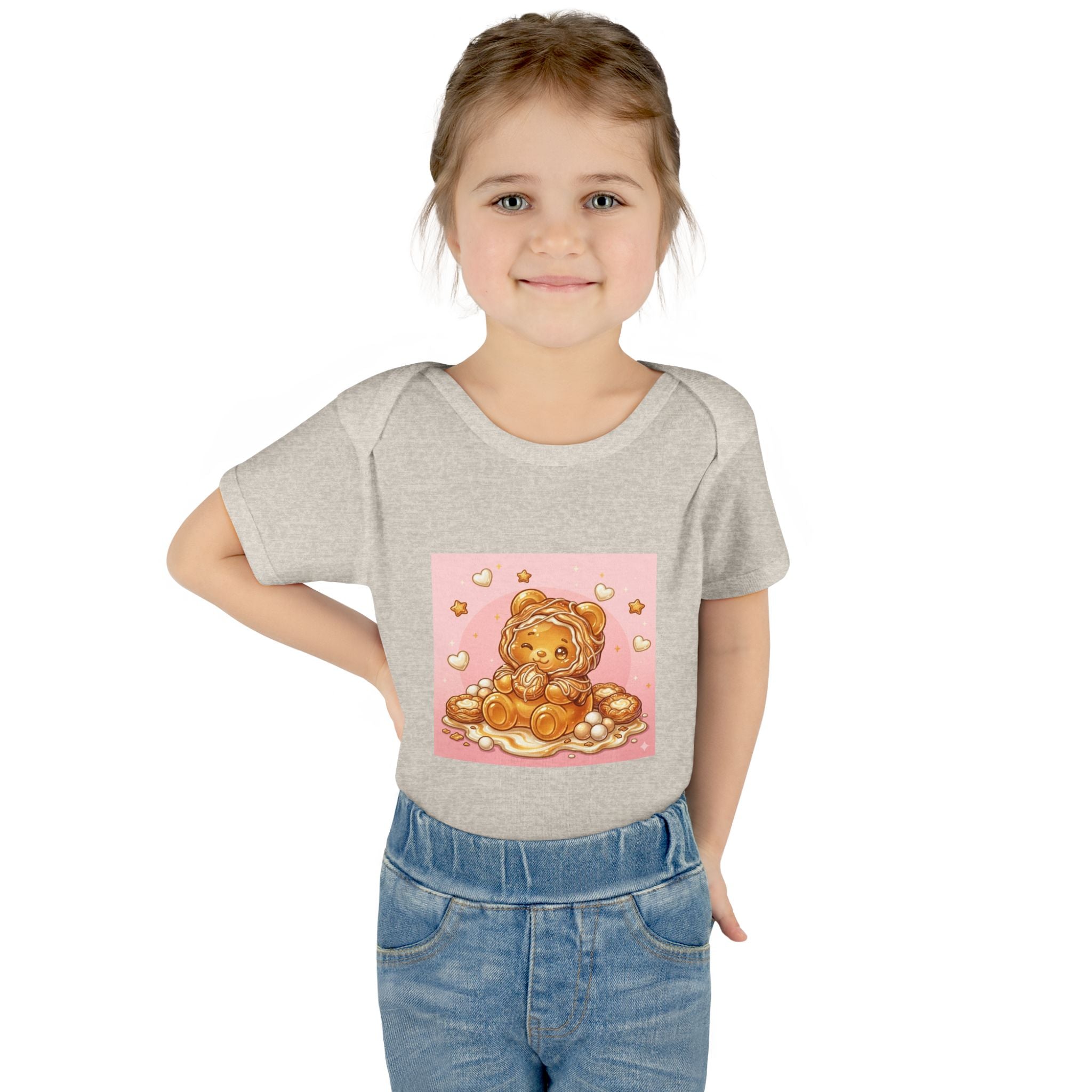 Cheese Danish Gooey Gummy bear in Puff PJs- Baby Onesie