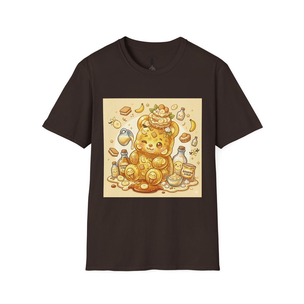 Banana Cream Pudding & Vanilla Cookies, Gooey Gummy Bear — Cute Cartoon T-Shirt