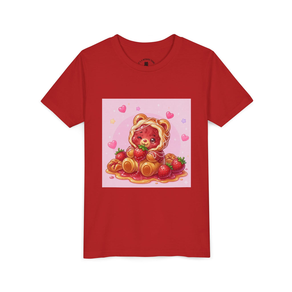 Strawberry Danish Gooey Gummy Bear Graphic Kids T‑Shirt