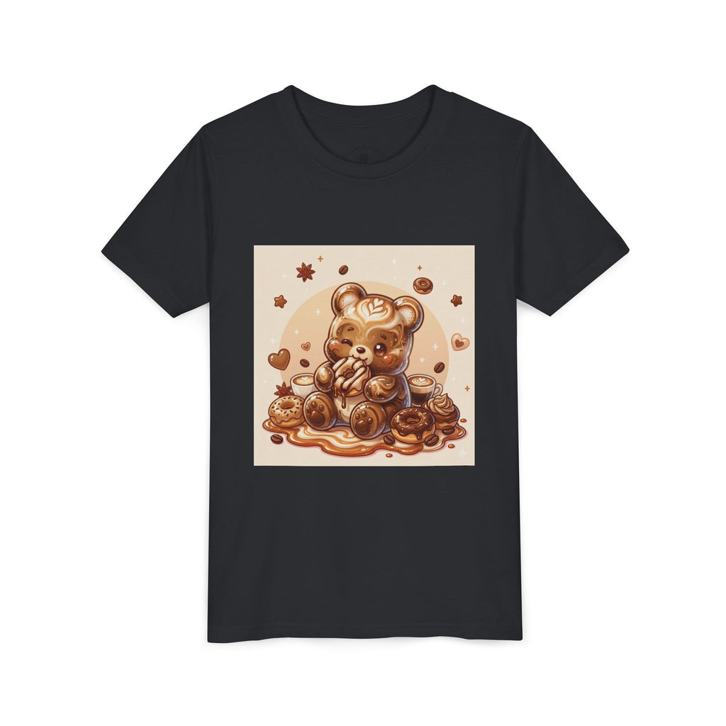 Coffee & Donuts Gooey Gummy Bear Graphic Kids Shirt