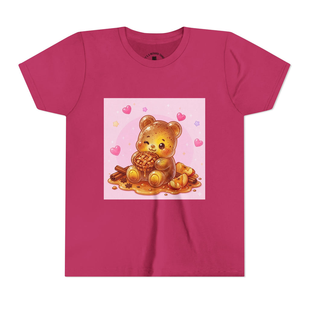 Warm Apple Cinnamon Pie Gooey Gummy Bear Hearts Youth Tee