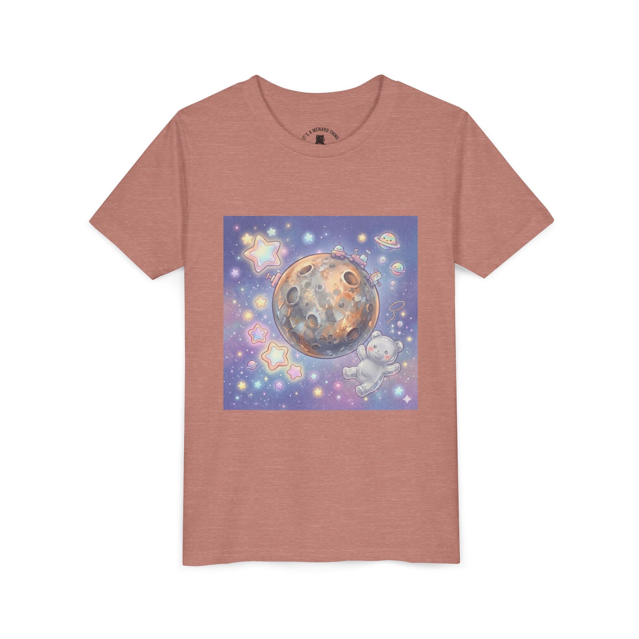 Lets Study Mercury, Silver Gooey Crystal Gummy Bear-Galaxy Graphic Youth Shirt