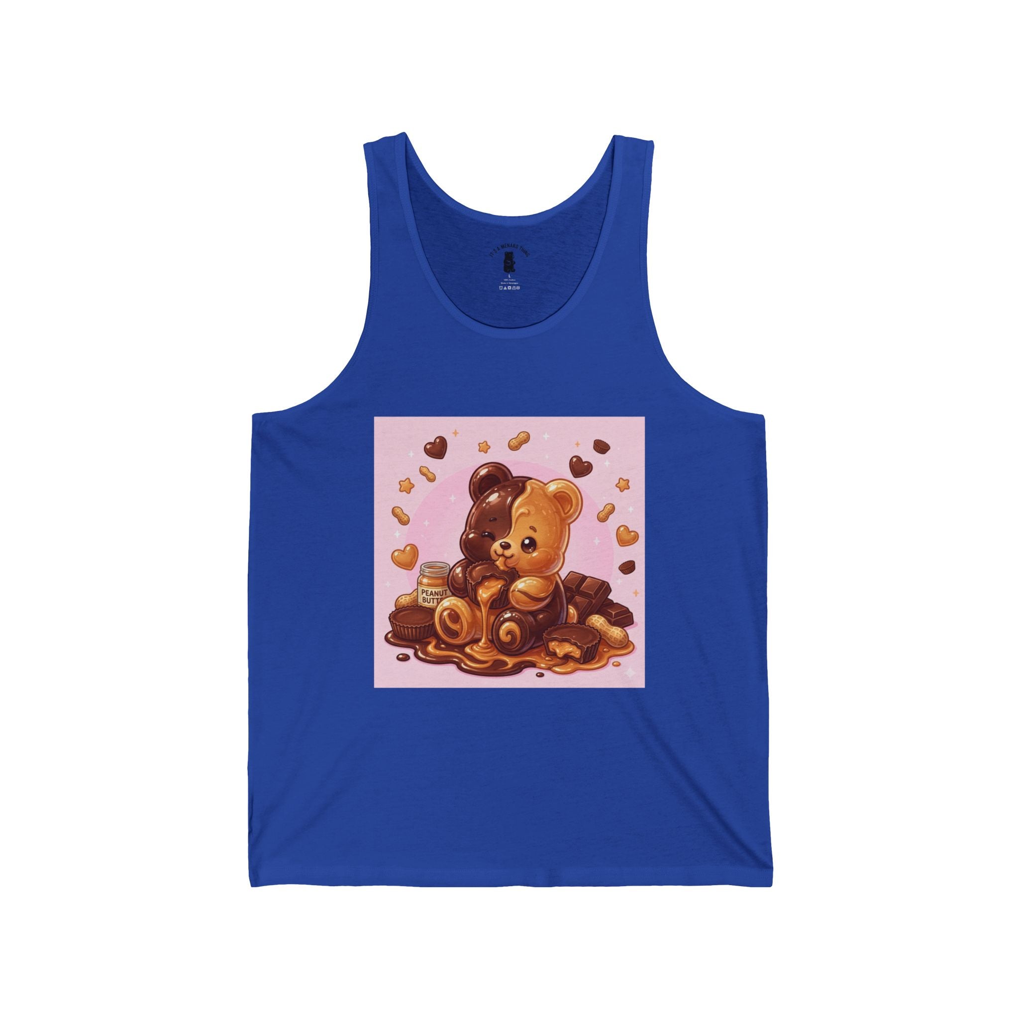 Chocolate & Peanut Butter Gooey Gummy Bear Freind — Cute Graphic Tank Top