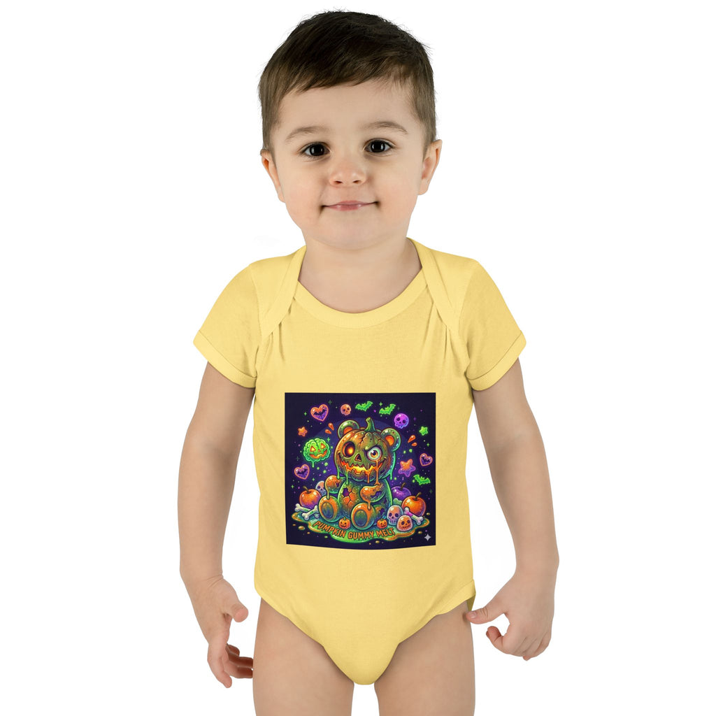 Halloween Pumpkin Head Gooey Gummy Bear - Infant Onesie
