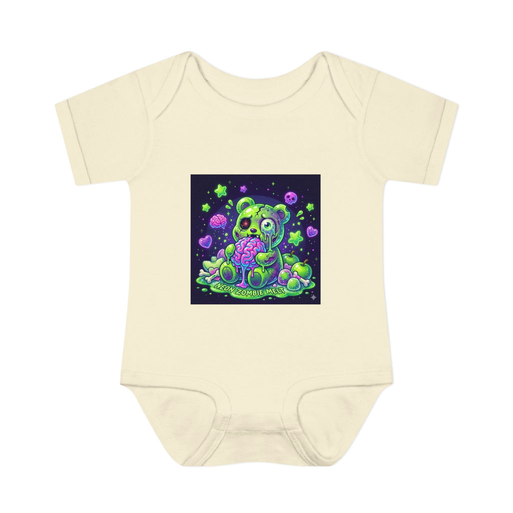 Baby Bodysuit — Neon Zombie Halloween Gooey Gummy Bear