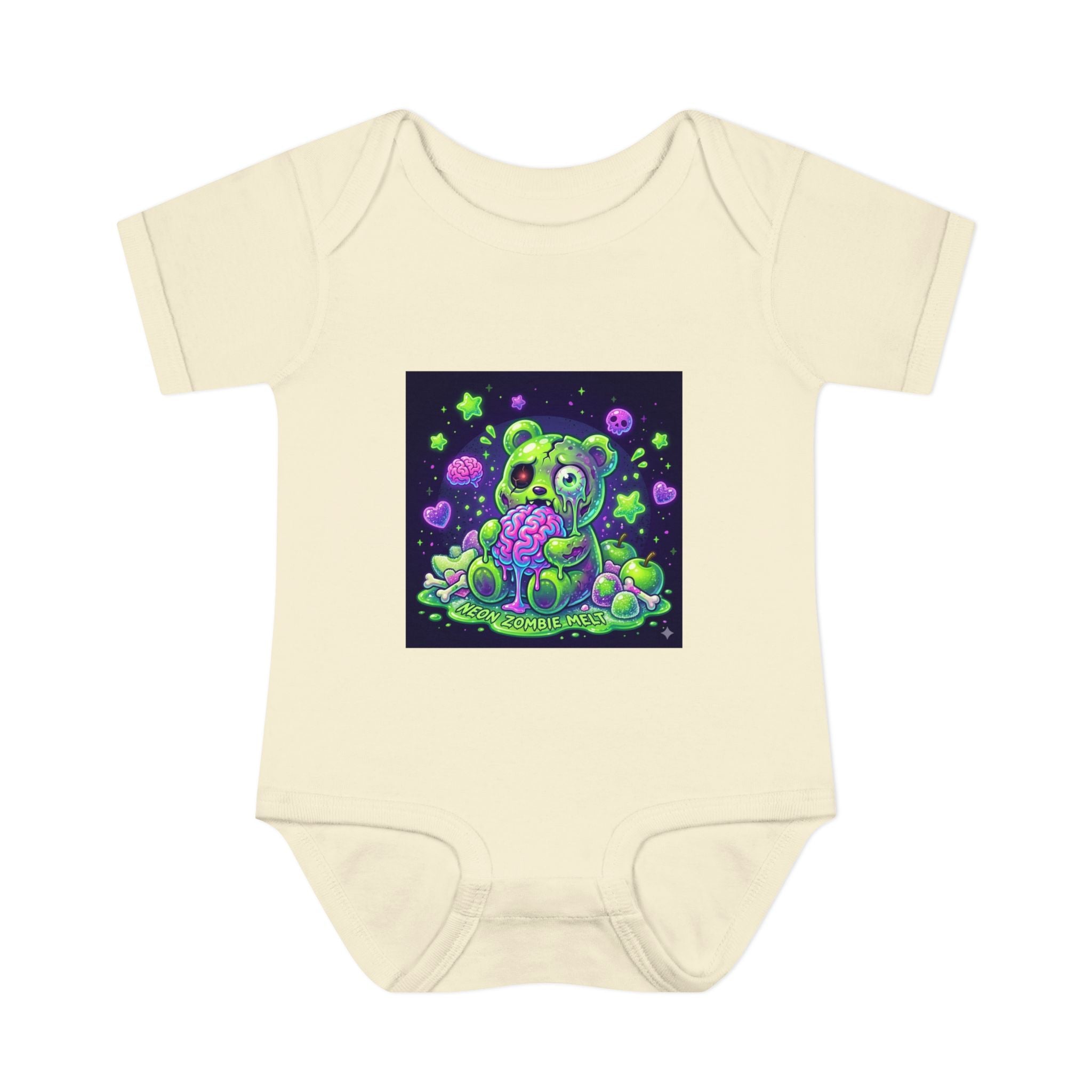 Baby Bodysuit — Neon Zombie Halloween Gooey Gummy Bear