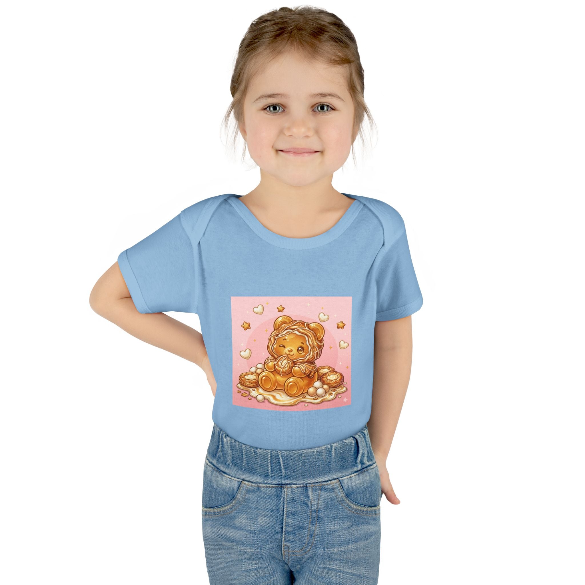 Cheese Danish Gooey Gummy bear in Puff PJs- Baby Onesie