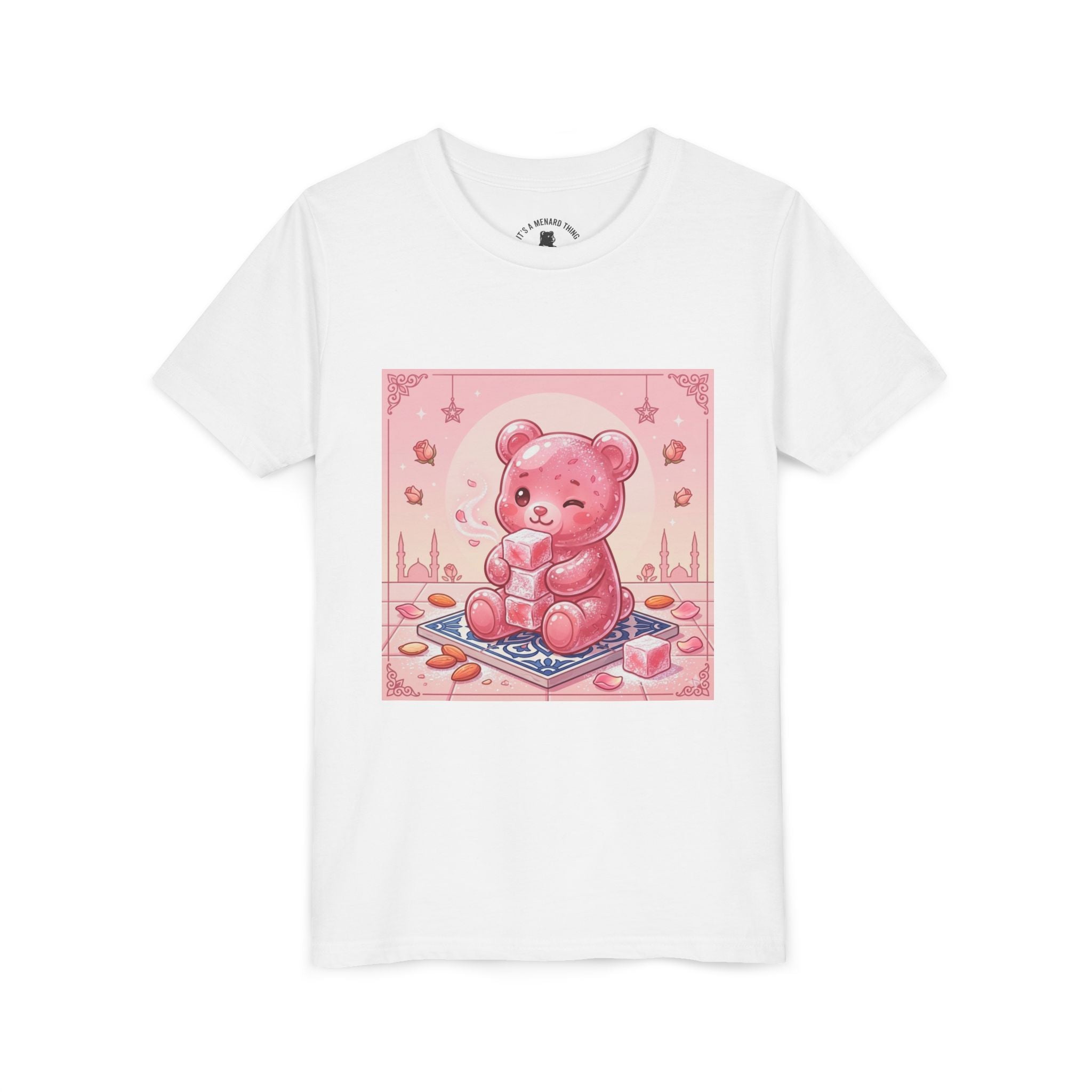 Turkish Delight Rose Water Gooey Gummy Bear- Illustration Youth T-Shirt