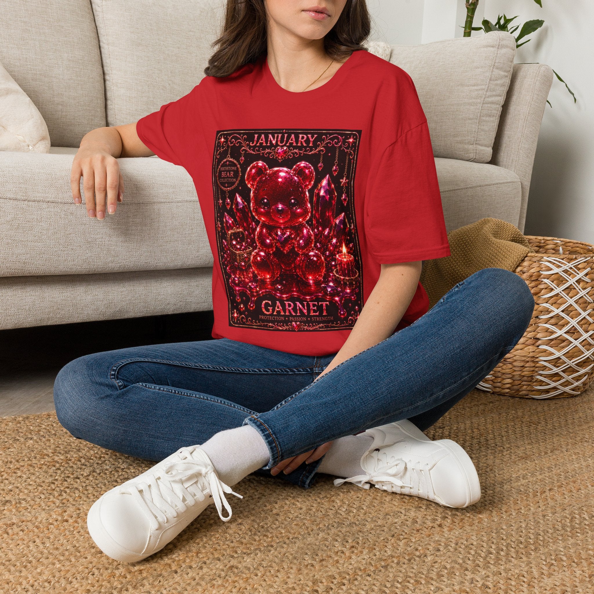 January Garnet Birthstone Oozy Bear Friend Special Addition- Graphic Shirt