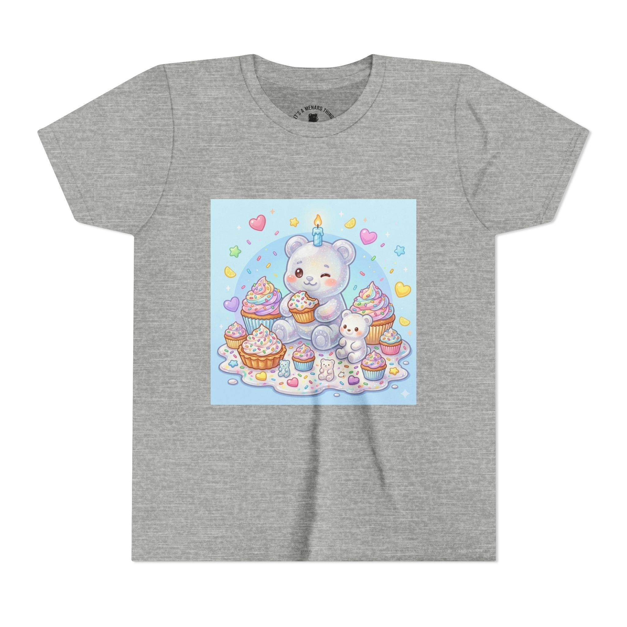 Kawaii Gooey Gummy Birthday Bears — Cute Pastel Dessert Graphic Shirt