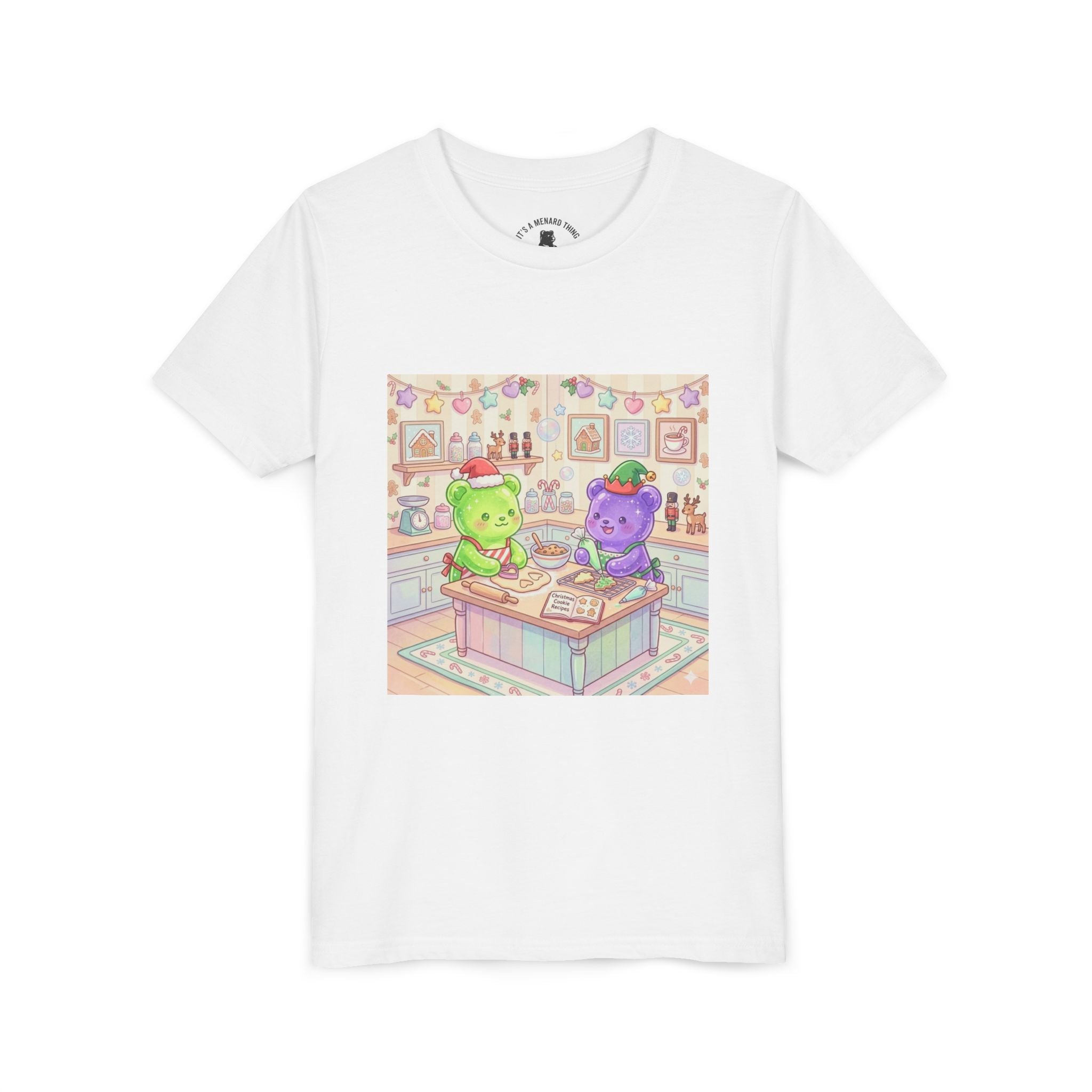 Gooey Gummies making Holiday Cookies T‑Shirt — Cute Pastel Kitchen Baking Design