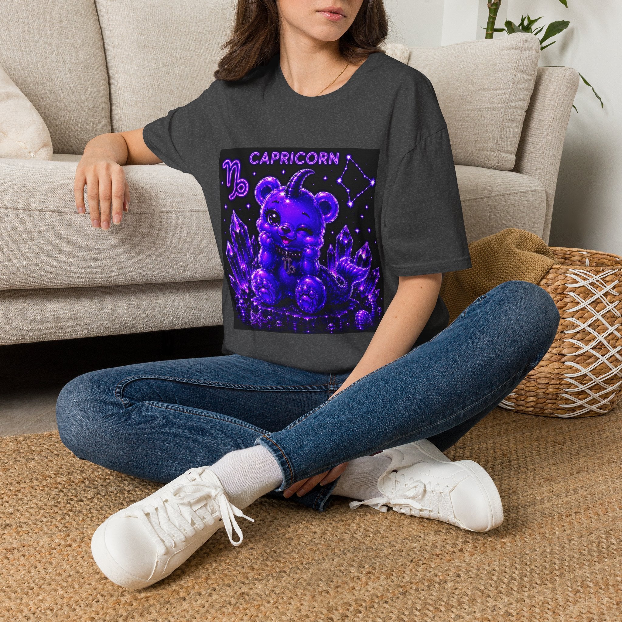 Capricorn Zodiac Constellation Oozy Bear Friend- Graphic Shirt