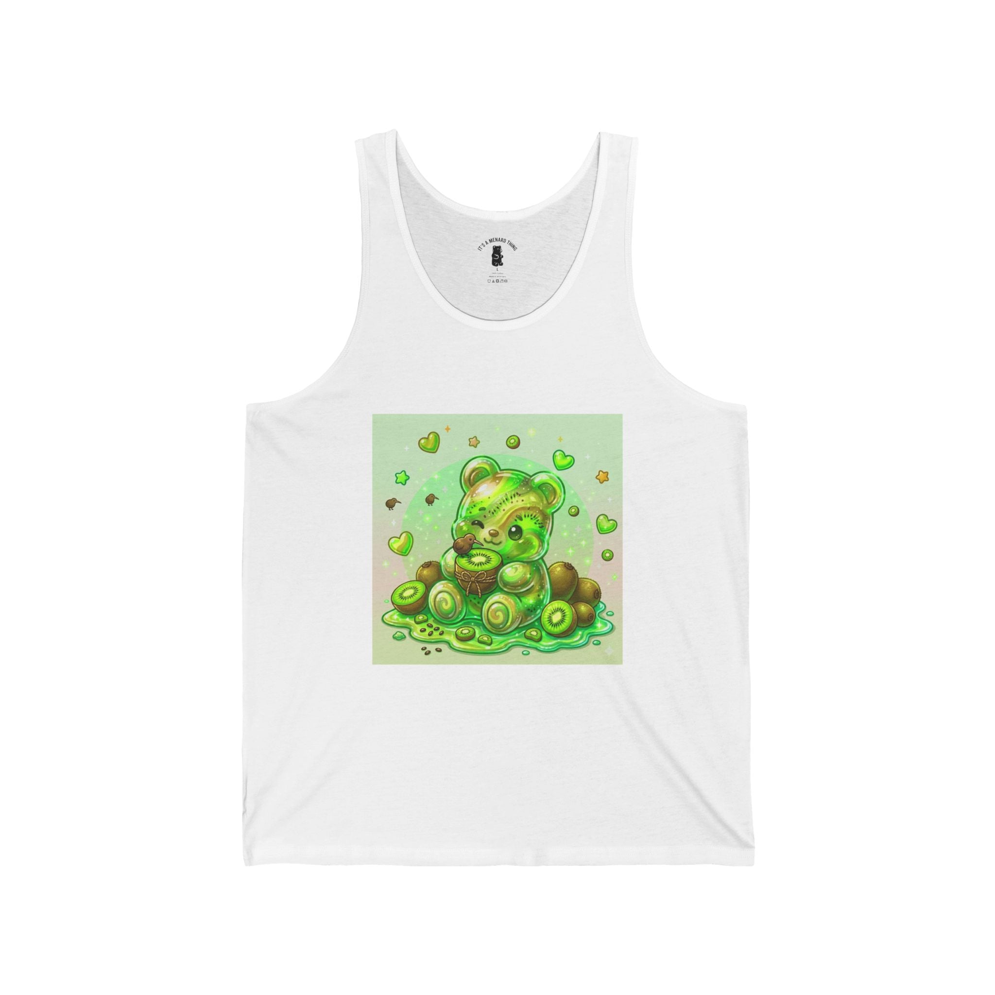 Ripe Juicey Kiwi, Green Gooey Gummy Bear — Kawaii Graphic Tank