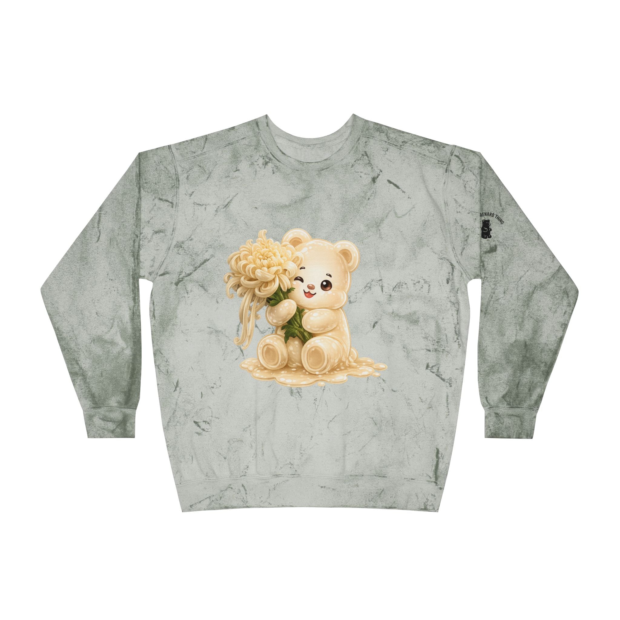 Cream Dream Chrysanthemum Blood, White Oozy Bear Gummies- Graphic Tie-Dye