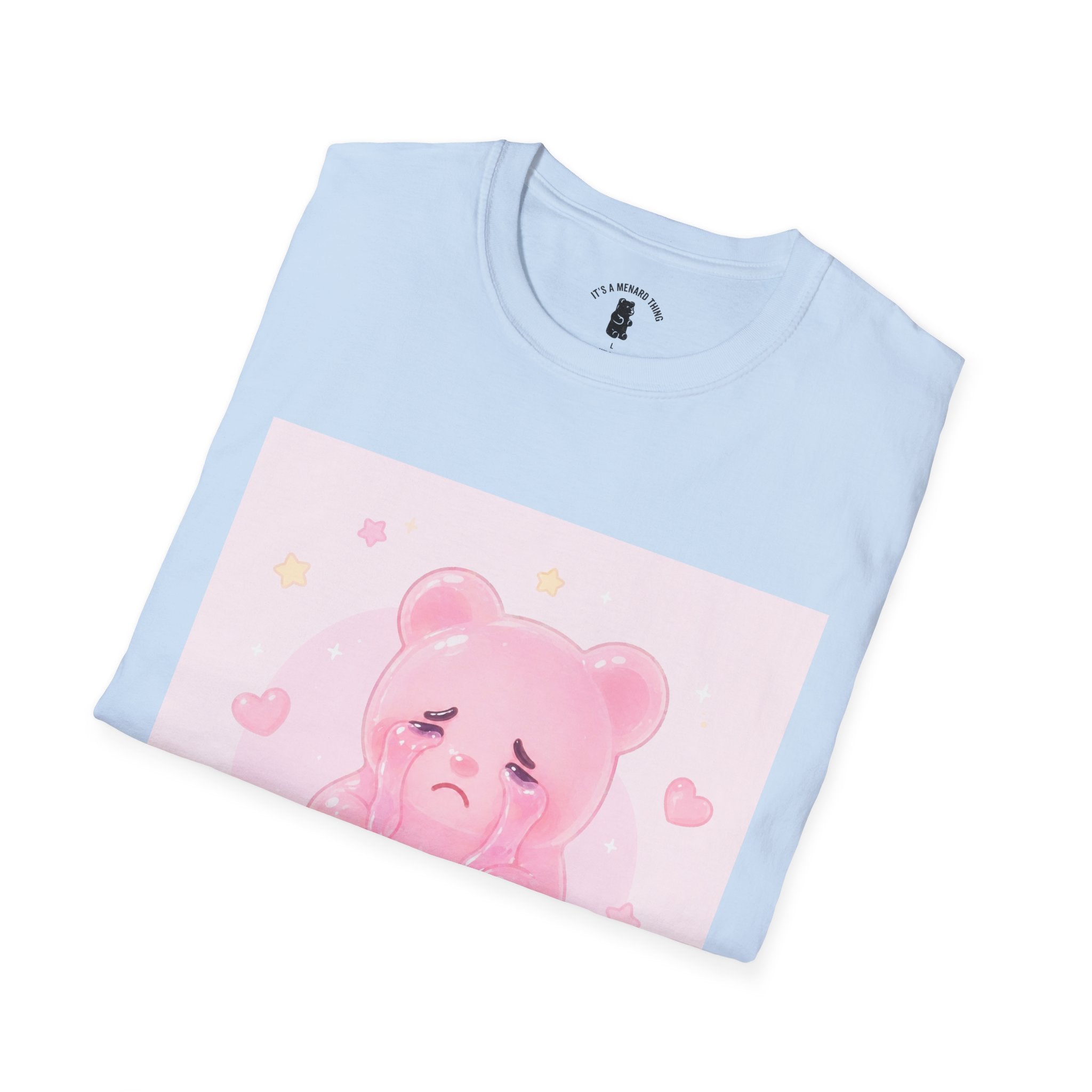 Crying Pink Gooey Gummy Bear- Graphic Tee