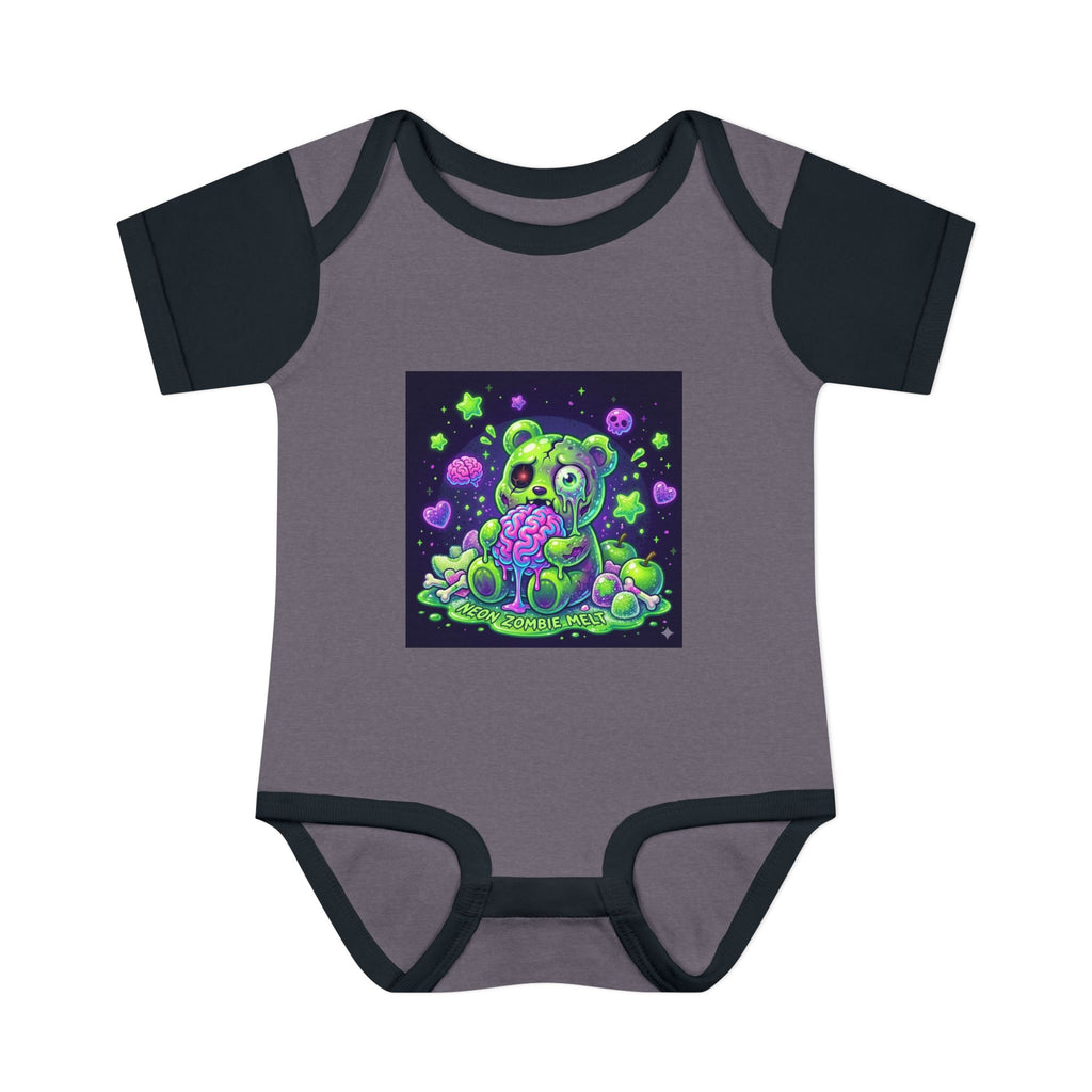 Baby Bodysuit — Neon Zombie Halloween Gooey Gummy Bear