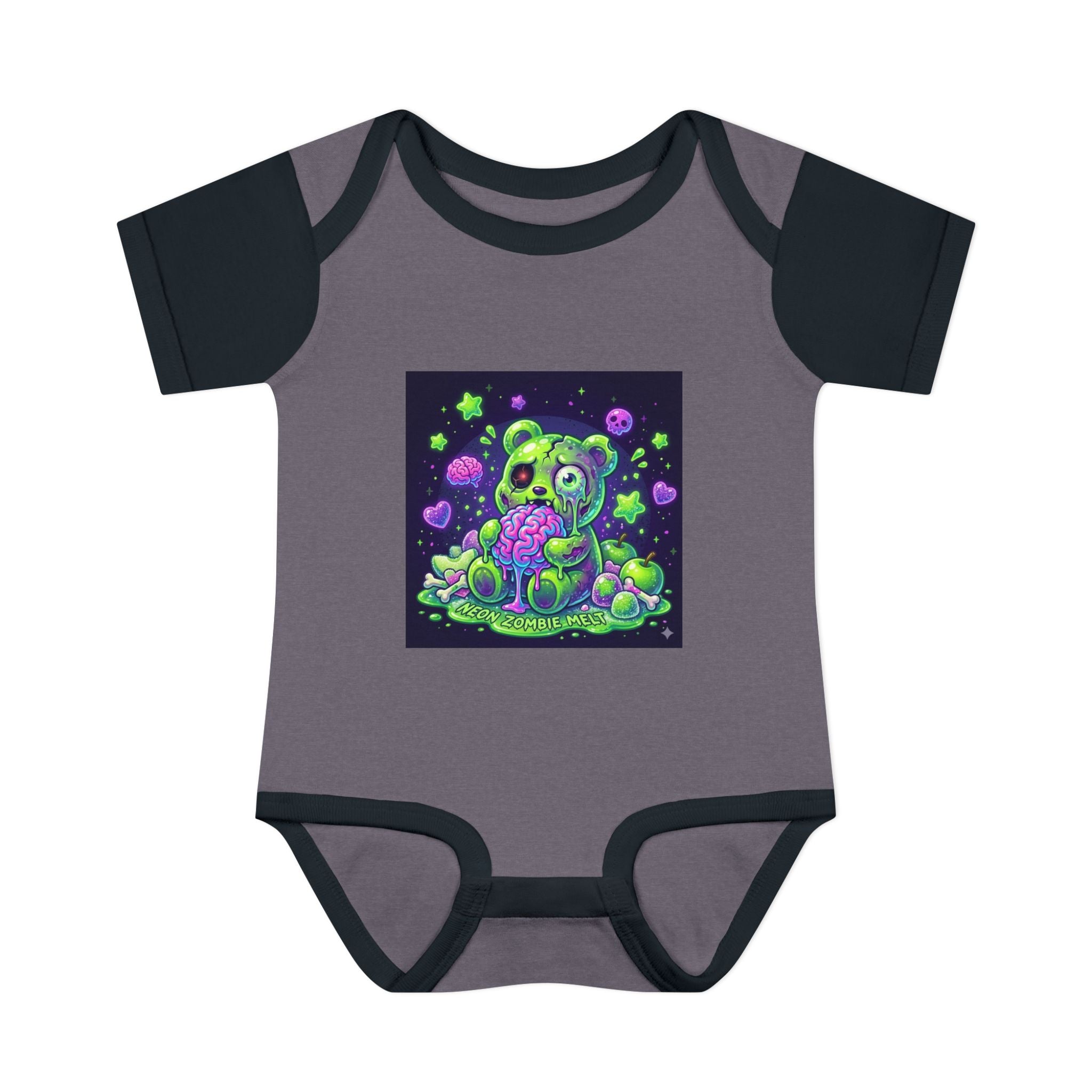 Baby Bodysuit — Neon Zombie Halloween Gooey Gummy Bear