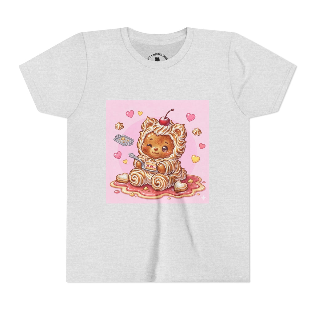 Kawaii Baked Alaska Dessert Gooey Gummy Bear- Kids Tee