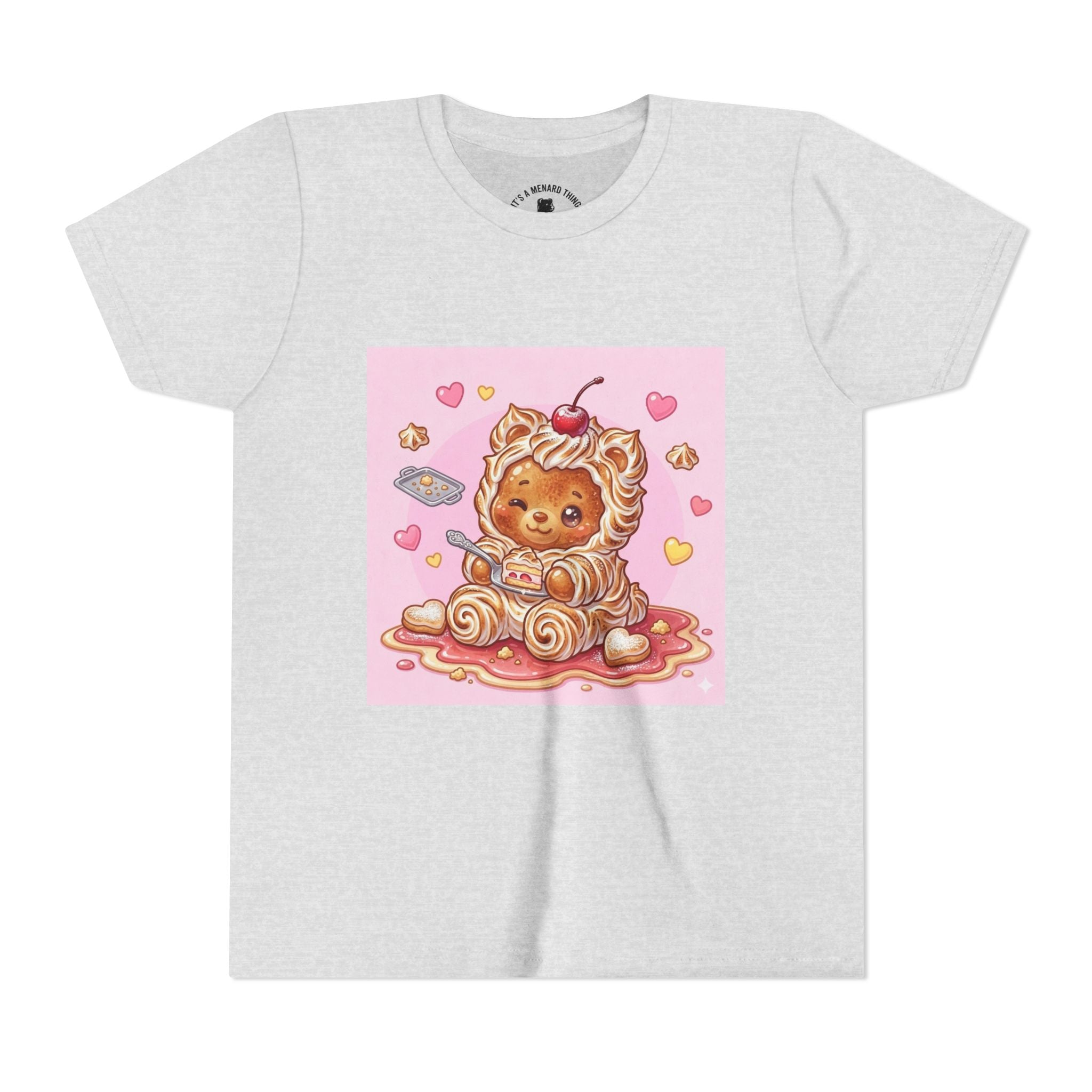 Kawaii Baked Alaska Dessert Gooey Gummy Bear- Kids Tee