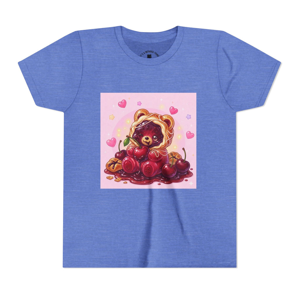 Cherry Danish Gooey Gummy Bear Graphic Youth T-Shirt