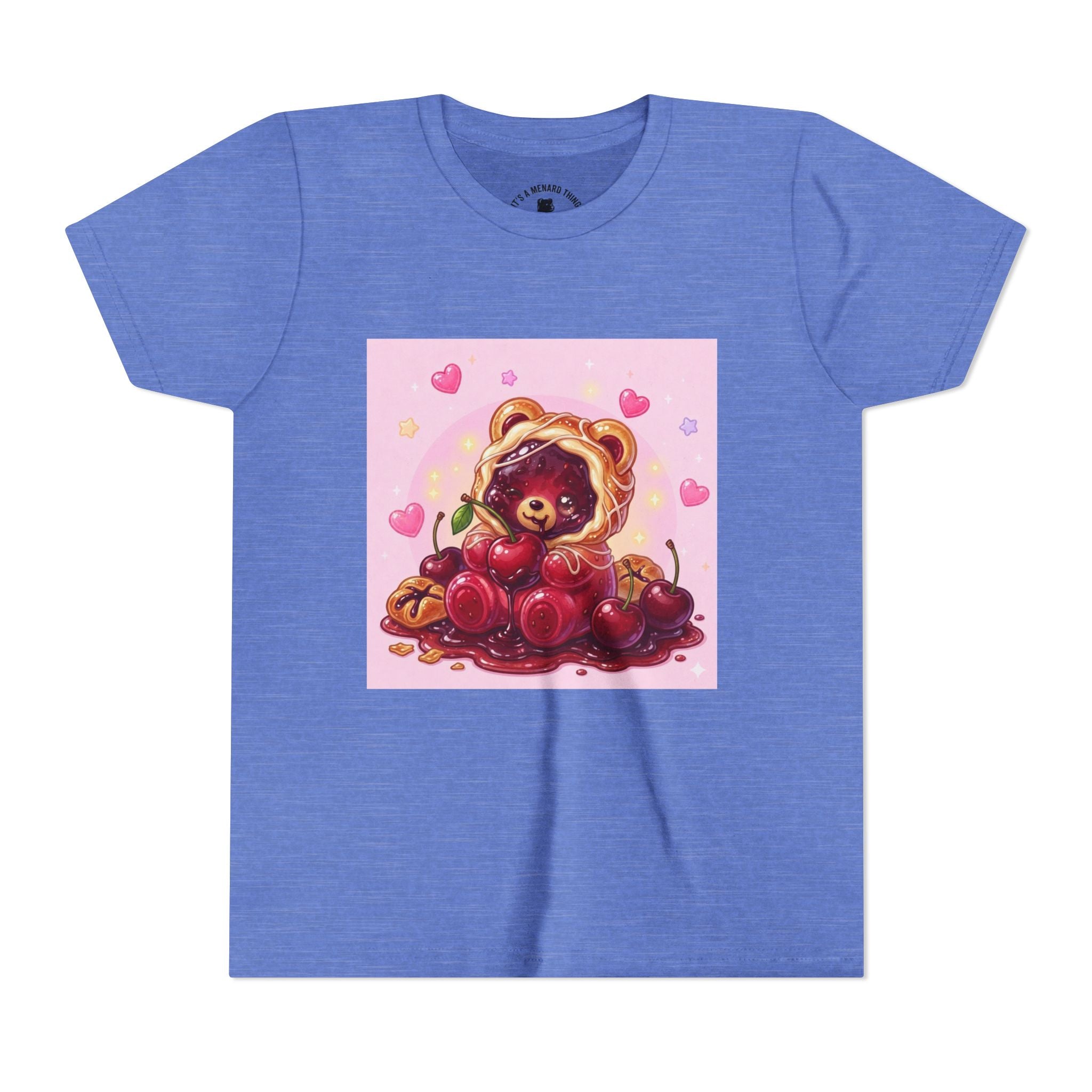 Cherry Danish Gooey Gummy Bear Graphic Youth T-Shirt