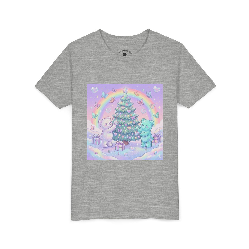 Gooey Gummy Bears Decorating Christmas Tree with Rainbow | Holiday Youth Shirt