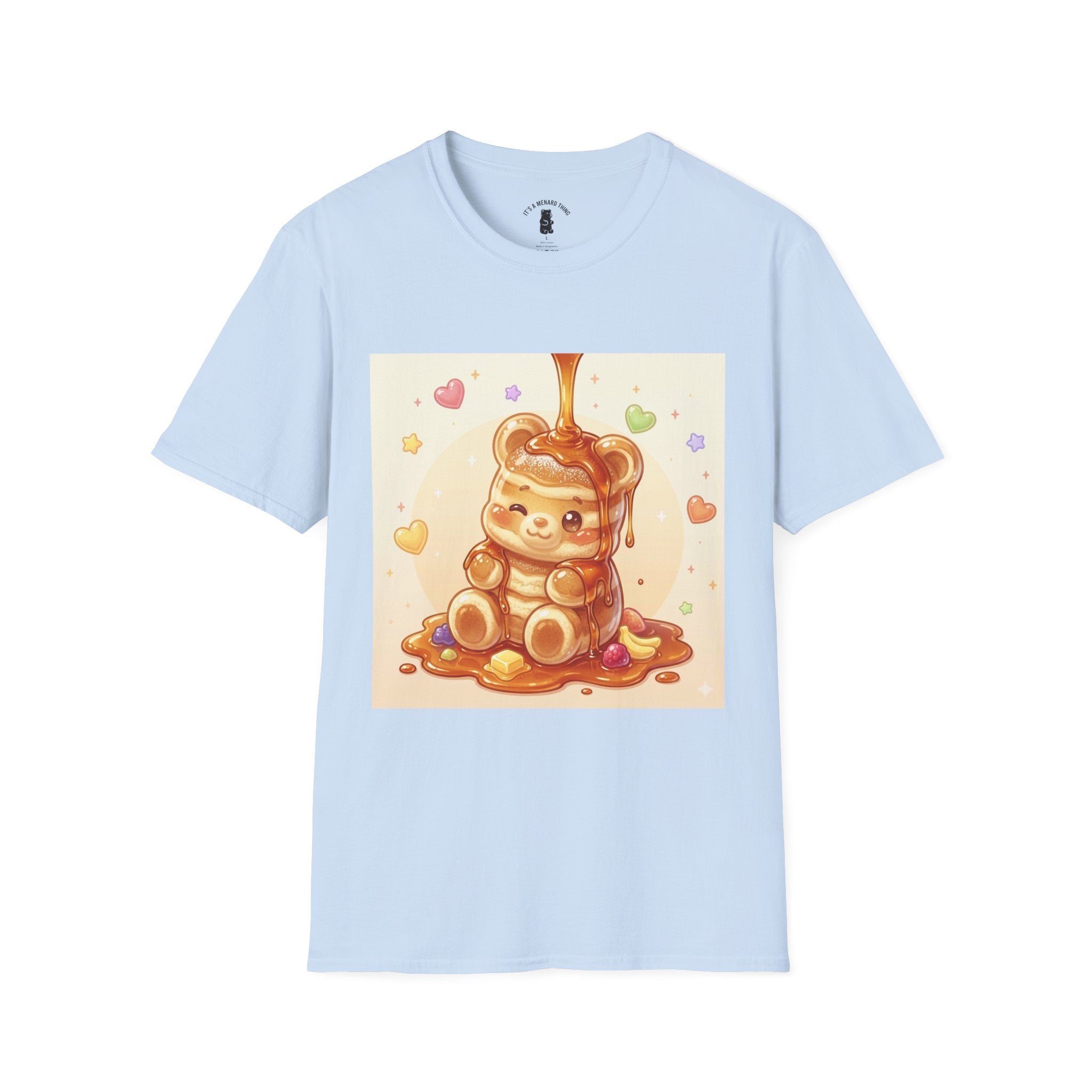 Cute Thick Fluffy Pancake Gooey Gummy Bear — Kawaii Illustration