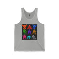 Fitness Panel Grid, Oozy Buff Bears Gym Addition- Workout Graphic Tank Top