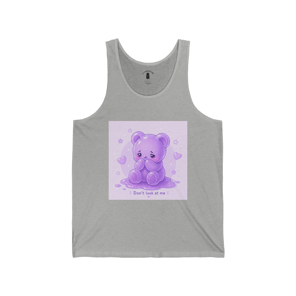 Purple Shy Gooey Gummy Bear  – Kawaii Graphic Tank top