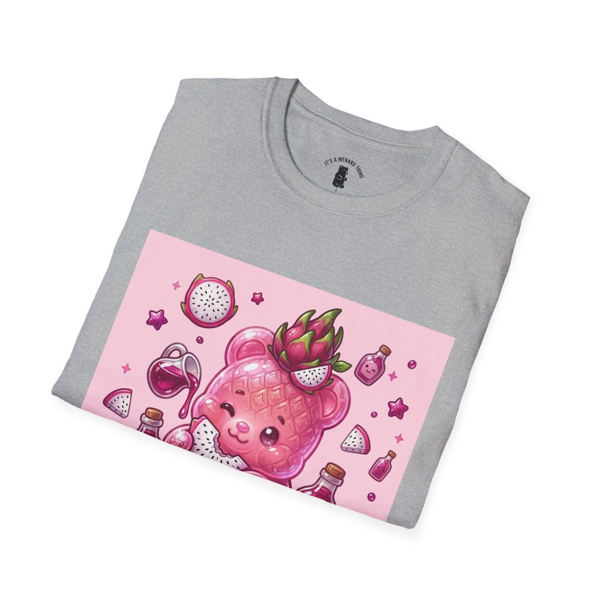 Exotic Pink Dragon Fruit Gooey Gummy Bear  — Adorable Graphic T-Shirt