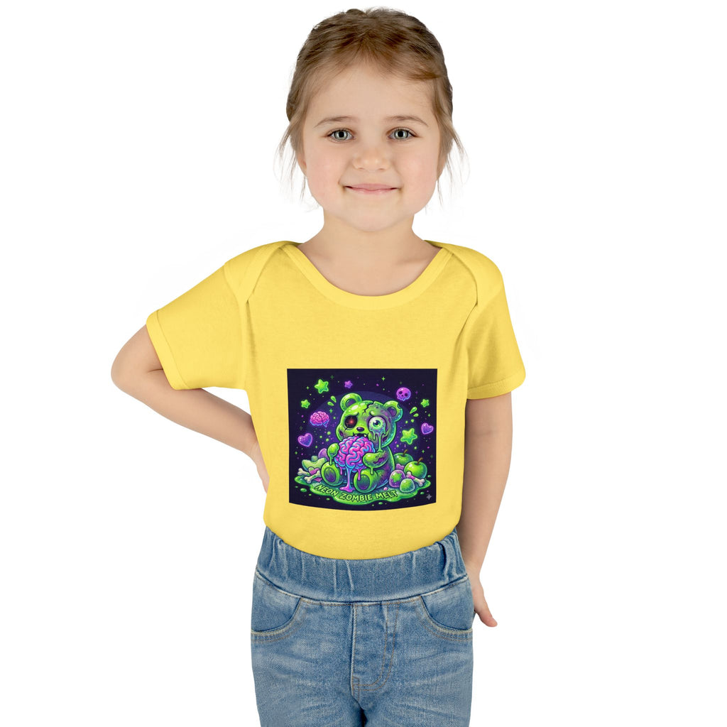 Baby Bodysuit — Neon Zombie Halloween Gooey Gummy Bear
