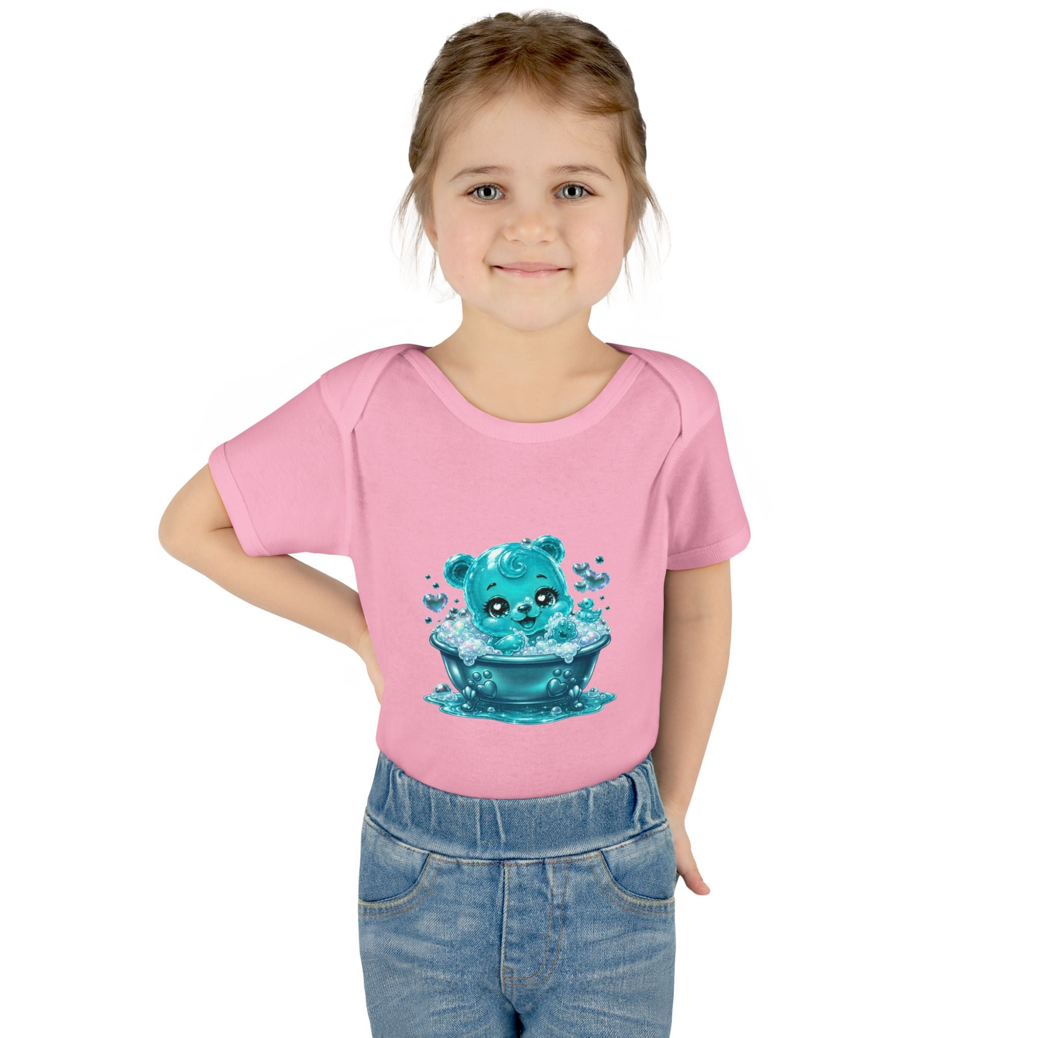 Adorable Bubble Bath Oozy Baby Gummy Bear Cutie Addition- Graphic Onesie