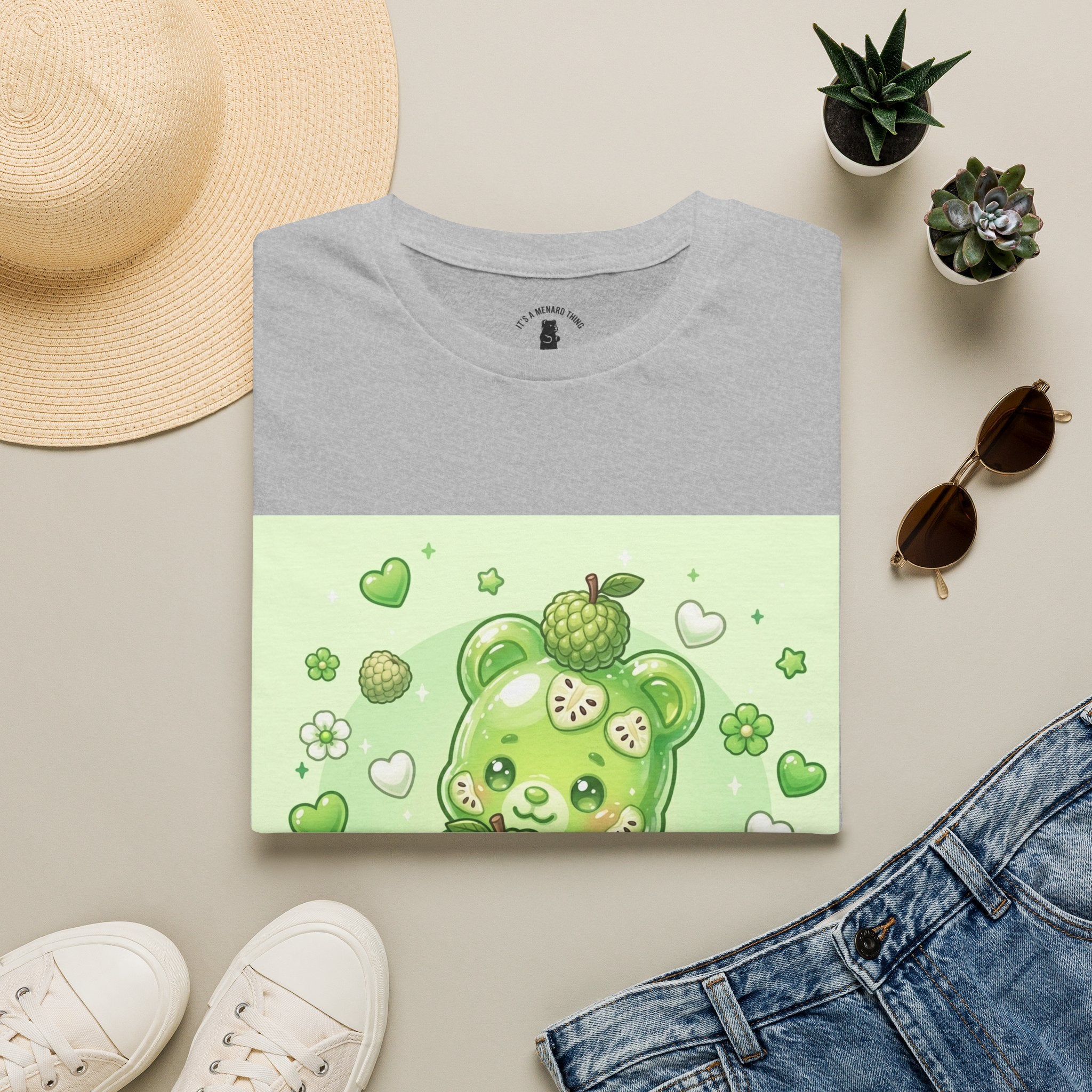 Yummy Ripe Sugar Apple, Exotic Oozy Gummy Bear- Kawaii Graphic Shirt
