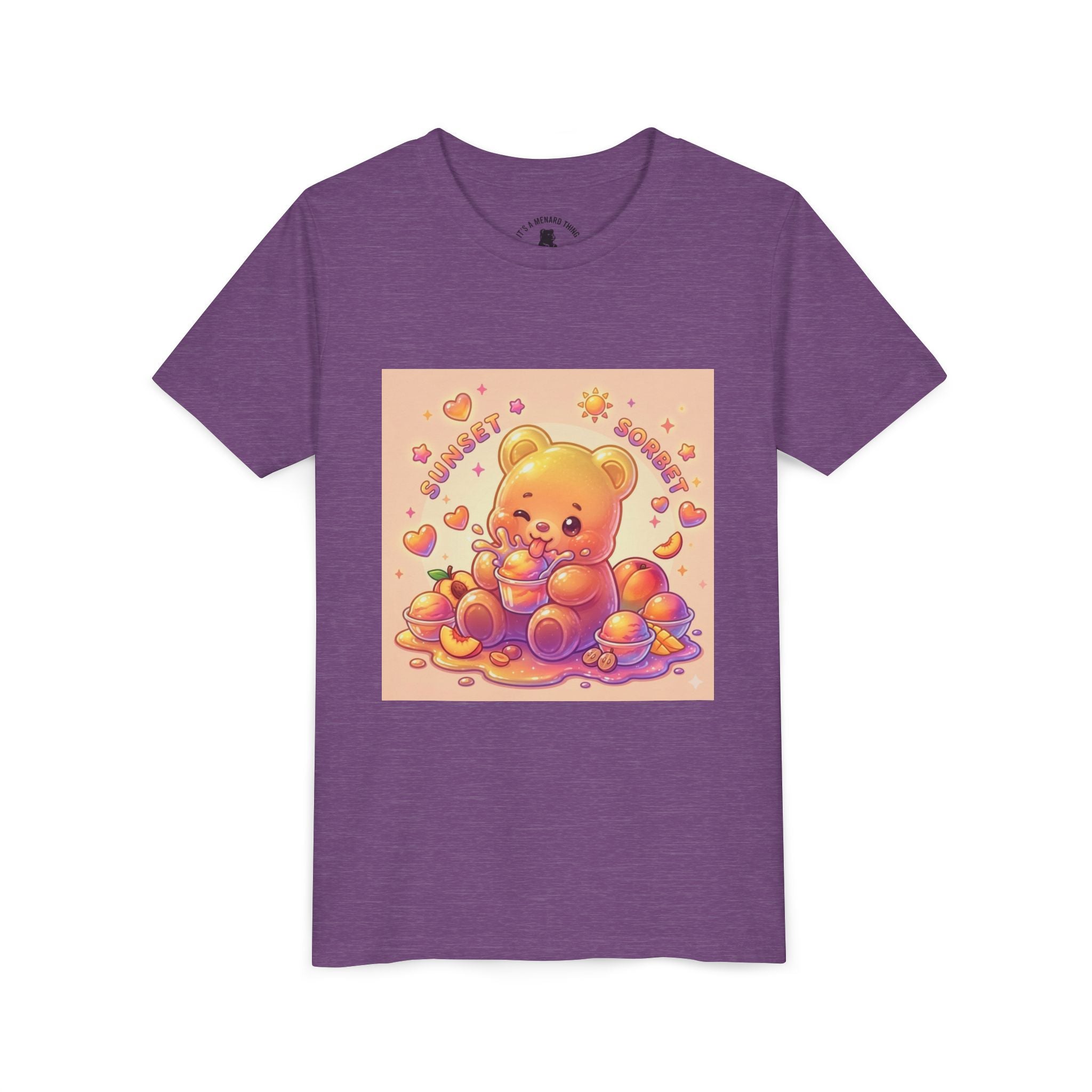 Sunny Peach Sorbet Gooey Gummy Bear Kids Graphic Shirt
