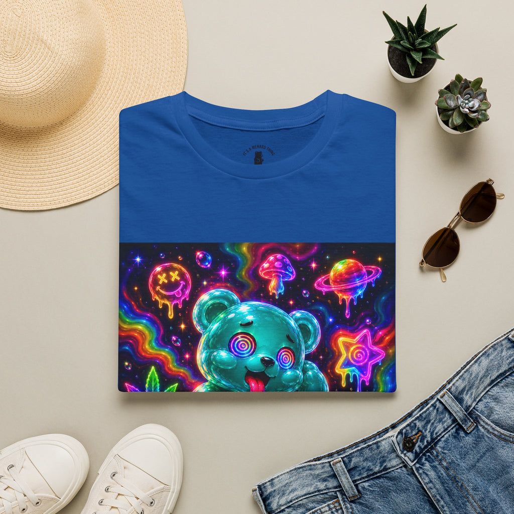 Psychedelic Neon Special Addition Oozy Bear Gummy Friend— Graphic Shirt (Adult Only)