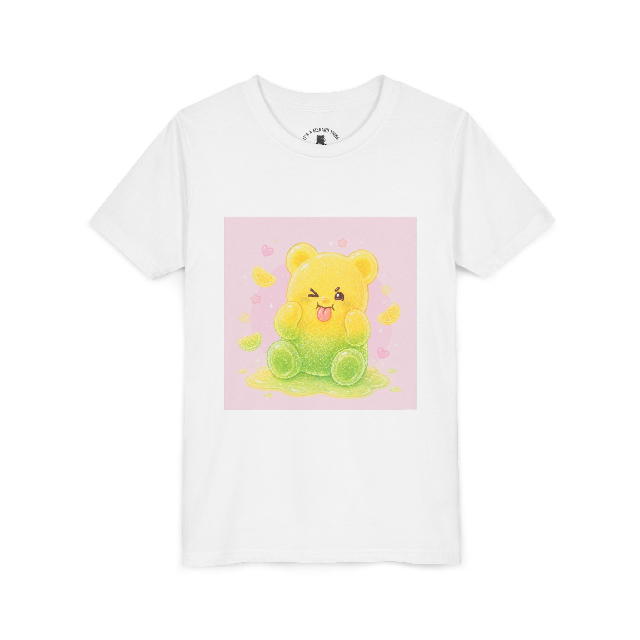 Cute Lemon & Lime Sour Gooey Gummy Bear Kids- Graphic Youth T-Shirt