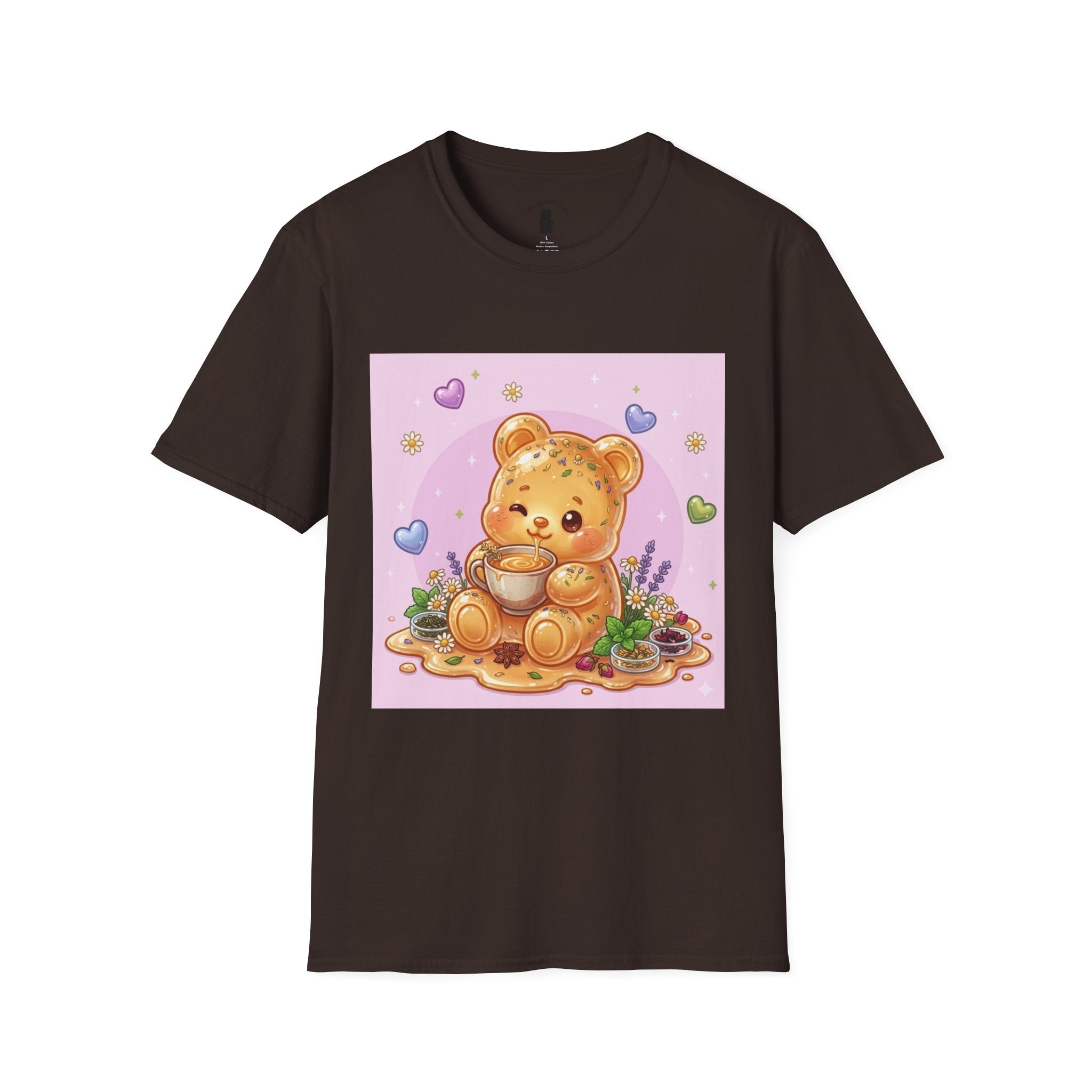 Cute Honey Herbal Tea Gooey Gummy Bear — Kawaii Graphic T-Shirt