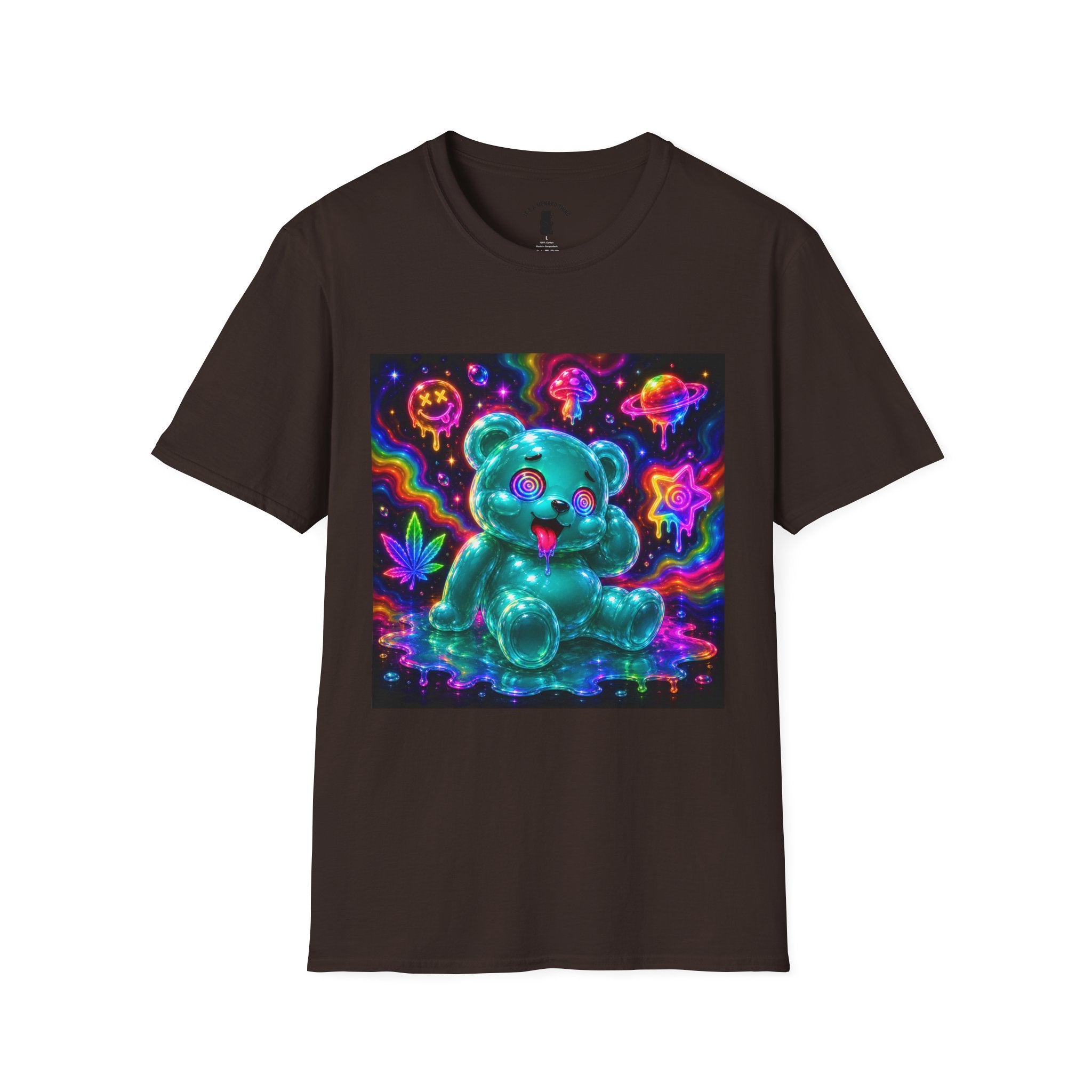 Psychedelic Neon Special Addition Oozy Bear Gummy Friend— Graphic Shirt (Adult Only)