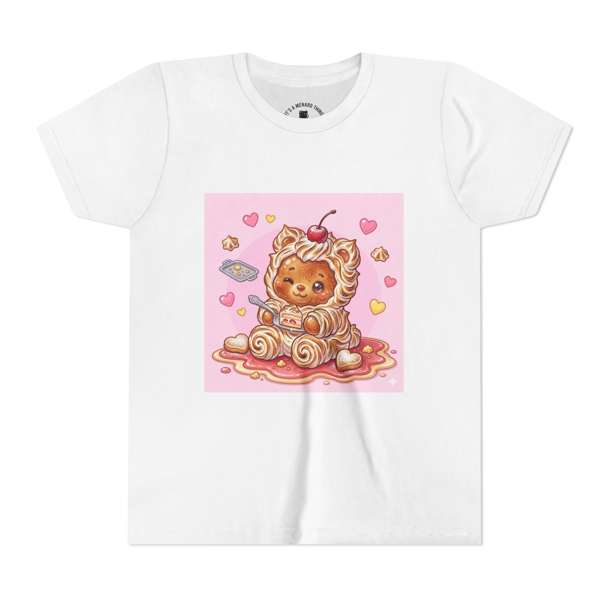 Kawaii Baked Alaska Dessert Gooey Gummy Bear- Kids Tee