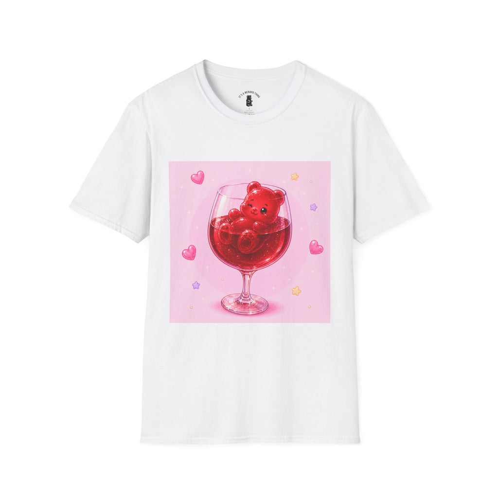 Red Wine Float, Ruby red Boozy Gooey Gummy Bear- Kawaii Graphic T-Shirt