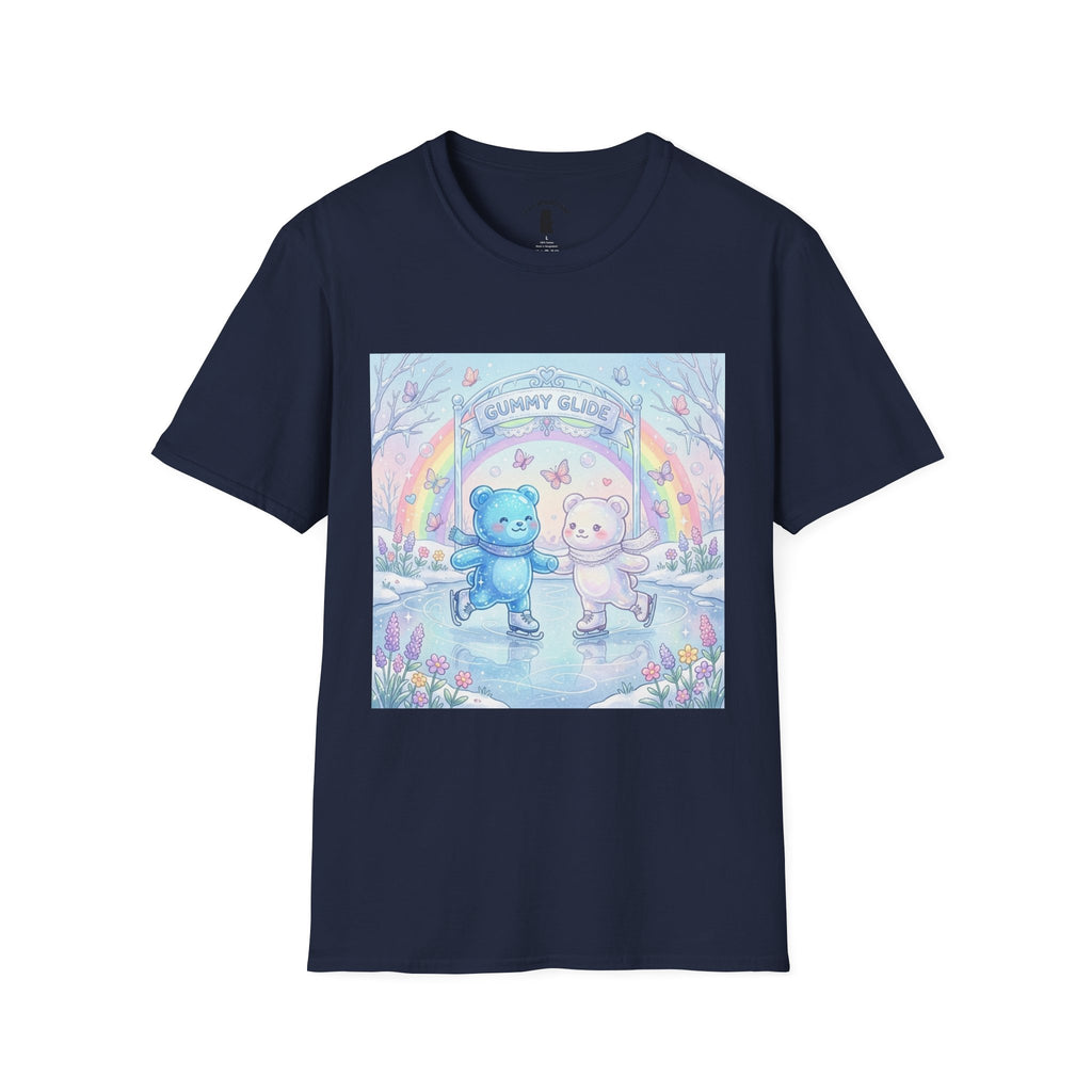 Ice Skating Romantic Adventure, Dou Gooey Gummy Bears— Kawaii Graphic T-Shirt