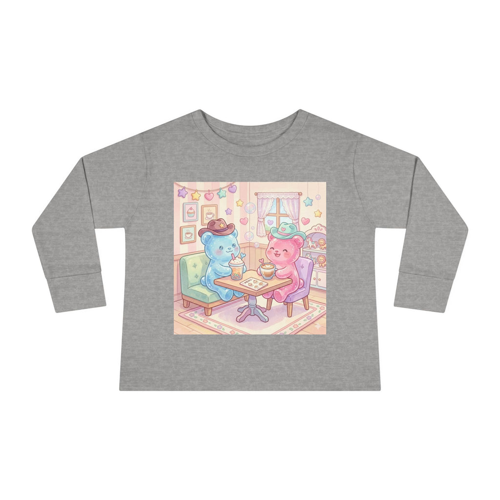 Cowboy Coffee Break, Oozy Bear Duo Friends- Graphic Long Sleeve Shirt