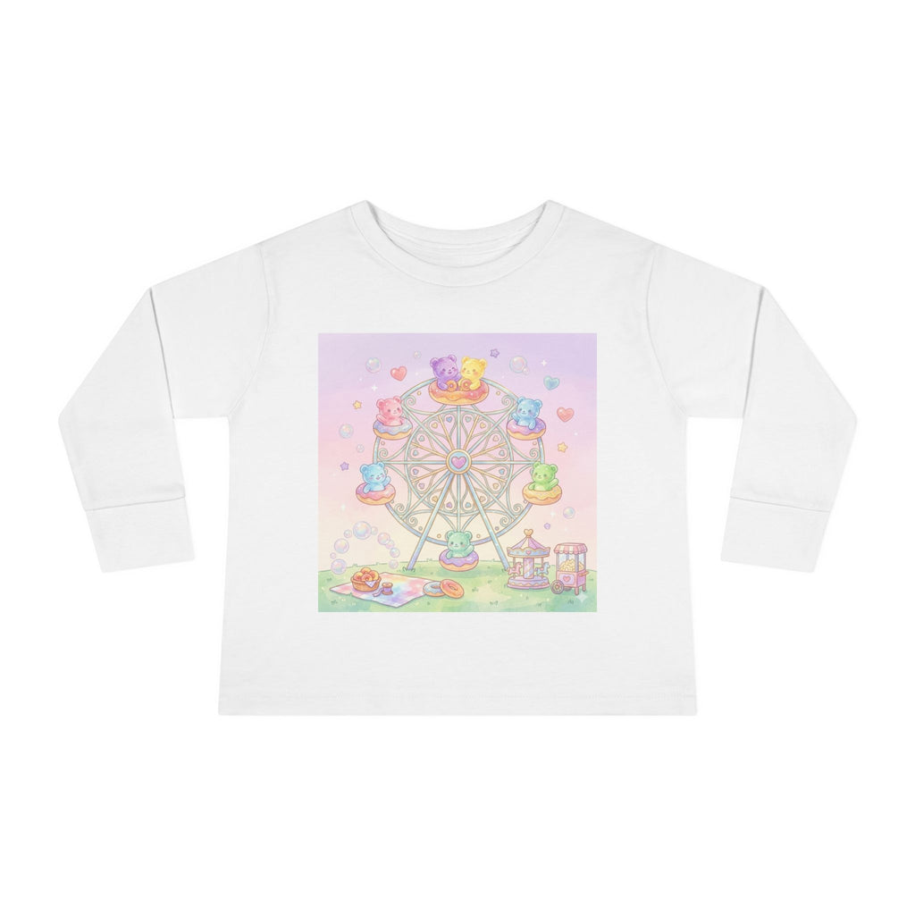 Pastel Carnival Ferris Wheel, Oozy Bear Gummy Friends- Graphic Long Sleeve Shirt