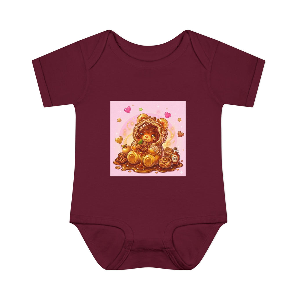 Maple Pecan Danish Gooey Gummy Bear in Puff PJs Baby Onesie