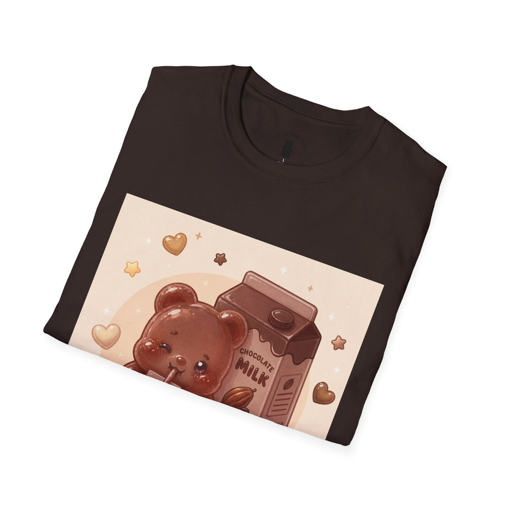 Cute Kawaii Gooey Gummy Milk Chocolate Milk Bear Cartoon Graphic T-Shirt