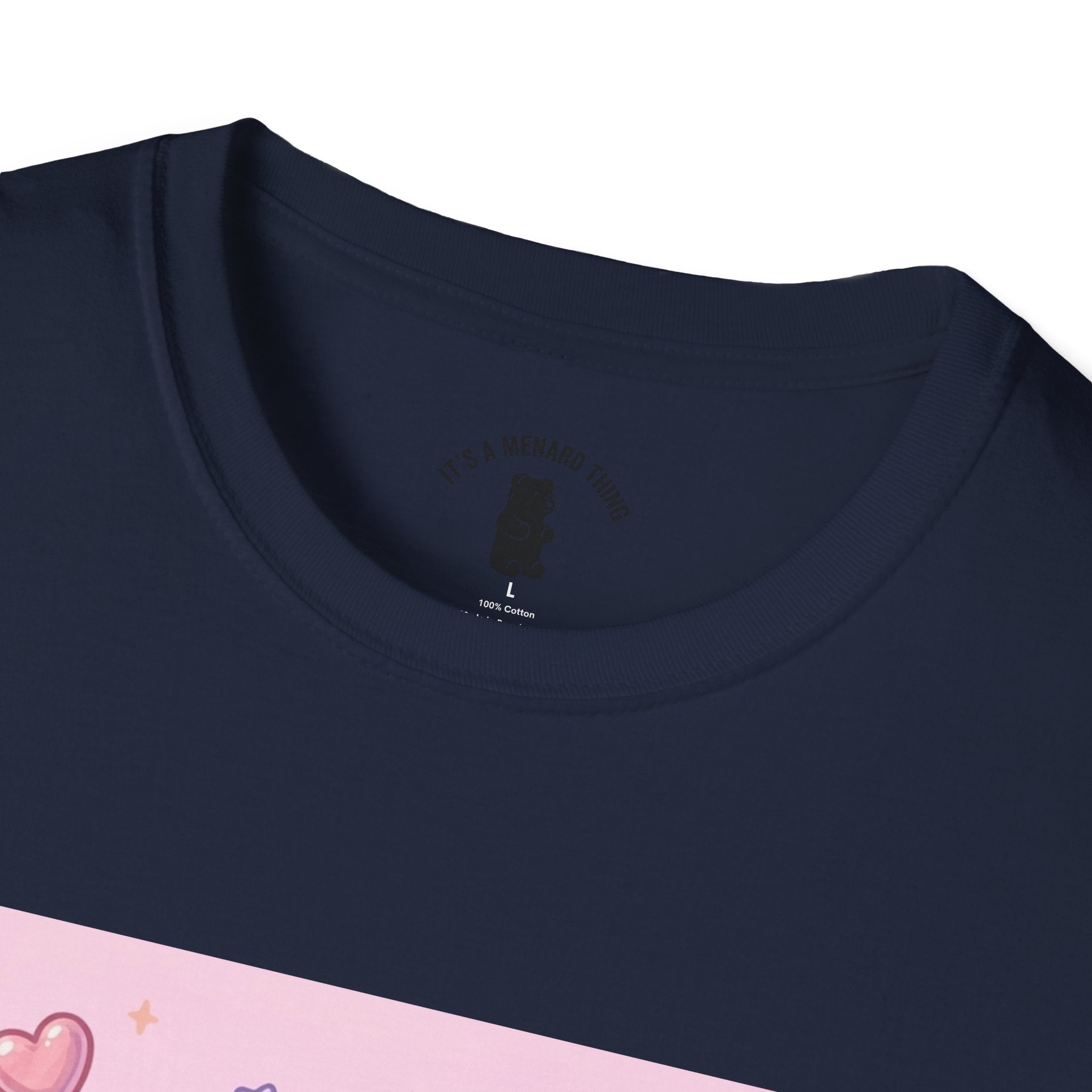Cute Pastel Candy Bear T-Shirt — Rainbow Kawaii Heart Graphic
